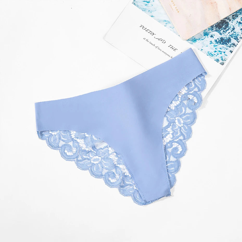 GICZI Women's Sexy Lace Briefs Panties Temptation Perspective Underwear Soft Elastic Panties for Woman Lingerie Intimates S-L