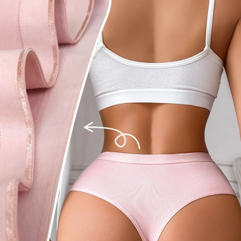 1PC Thongs Women Cotton Panties Female High Rise G-String Sexy High Leg Cut Bikini Solid Color T-back Breathable Lingerie S-L