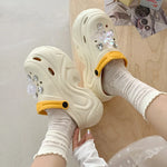 Cute DIY Butterfly Fashion Clogs For Women Summer Platform Shoes Soft EVA 2 Way Wear Sandals For Female Indoor Street Slippers