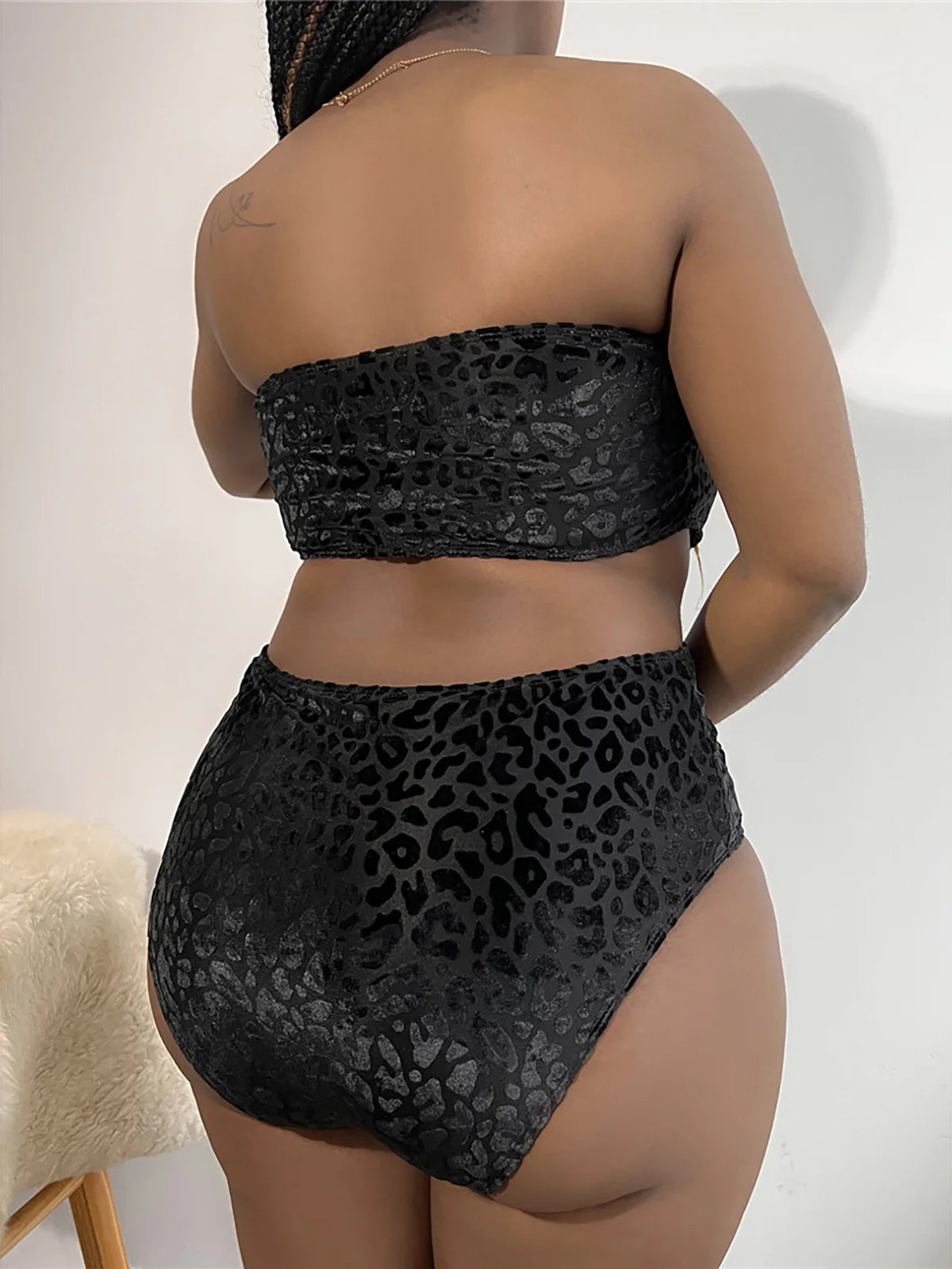 0XL - 4XL New Leopard Bikini Plus Size Large Size Swimwear Women Swimsuit Female Two-pieces Bikini set Bather Bathing Suit K3977