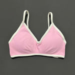 Contrastline Bra Women Backless Knitted Sports Bra Solid Color Gym Fitness Top With Chest Cushion Sexy Suspender Yoga Sports Bra