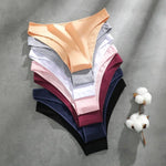 3Pcs Women's Cotton Seamless Briefs Intimates Women Sexy Panties Solid Color Breathable Underwear Female Low Waist Soft Lingerie