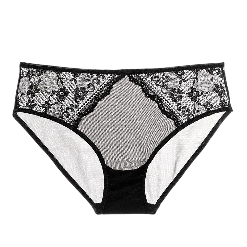 Hip-Hugging Panties, Feminine Butt-Lifting Briefs, Mid-Waist Ultra-Thin Lace Panties, Sexy Hollow-Out Panties