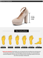 2026 Plus Size 43 Elegant Black Ankle Strap Platform Pumps Sexy Spike High Heels Shoes Women Classic Apricot Office Lady Shoes