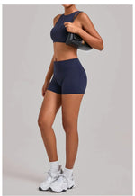 Women's Nude Yoga Sets Sports Cross Beauty Back Bra Hip-lifting Slim Fit Shorts Suits Running Fitness Workout Gym Sets