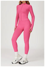 Women's Seamless Yoga Set Quick Drying Slim Fit High-end Feeling Exposed Feeling Set Outdoor Sports and Running Fitness Set