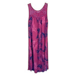Mini Dress Floral Printed Lace Stitching O-Neck Sleeveless Women Summer Loose Tank Dress