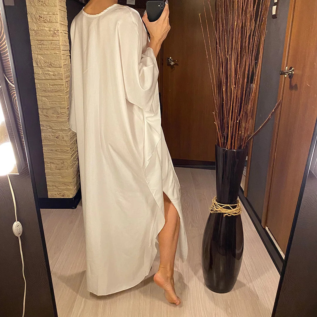 Greek Goddess Long Dress Batwing Sleeve Tunic Beach Cover Up Cover-ups Beach Dress Beach Wear Beachwear Kaftan Maxi Dress V4427