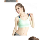 Sports Bra Women Patchwork Cross Back Straps Jogging Gym Crop Top Female Tops Fitness Yoga Shockproof Vest Sport Bras for Women