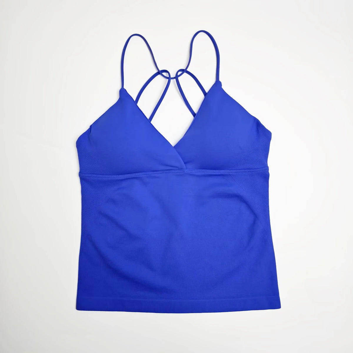 NCLAGEN Gym Yoga Tops Women Vision Twist Front Longline Top Quick Dry Thin Strap Workout Vest Push-up Pilates Fitness Tank