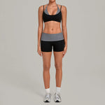 Women's Sleeveless Yoga Set Sports Fitness Gym Beautiful Back Slim Fit Bra Suits Training Workout High Waisted Shorts Sets