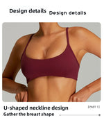Women Cross Straps Sports Bra Gym Yoga Crop Workout Top Vest High Support Fitness Bralette Push Up Underwear Soft Breathable