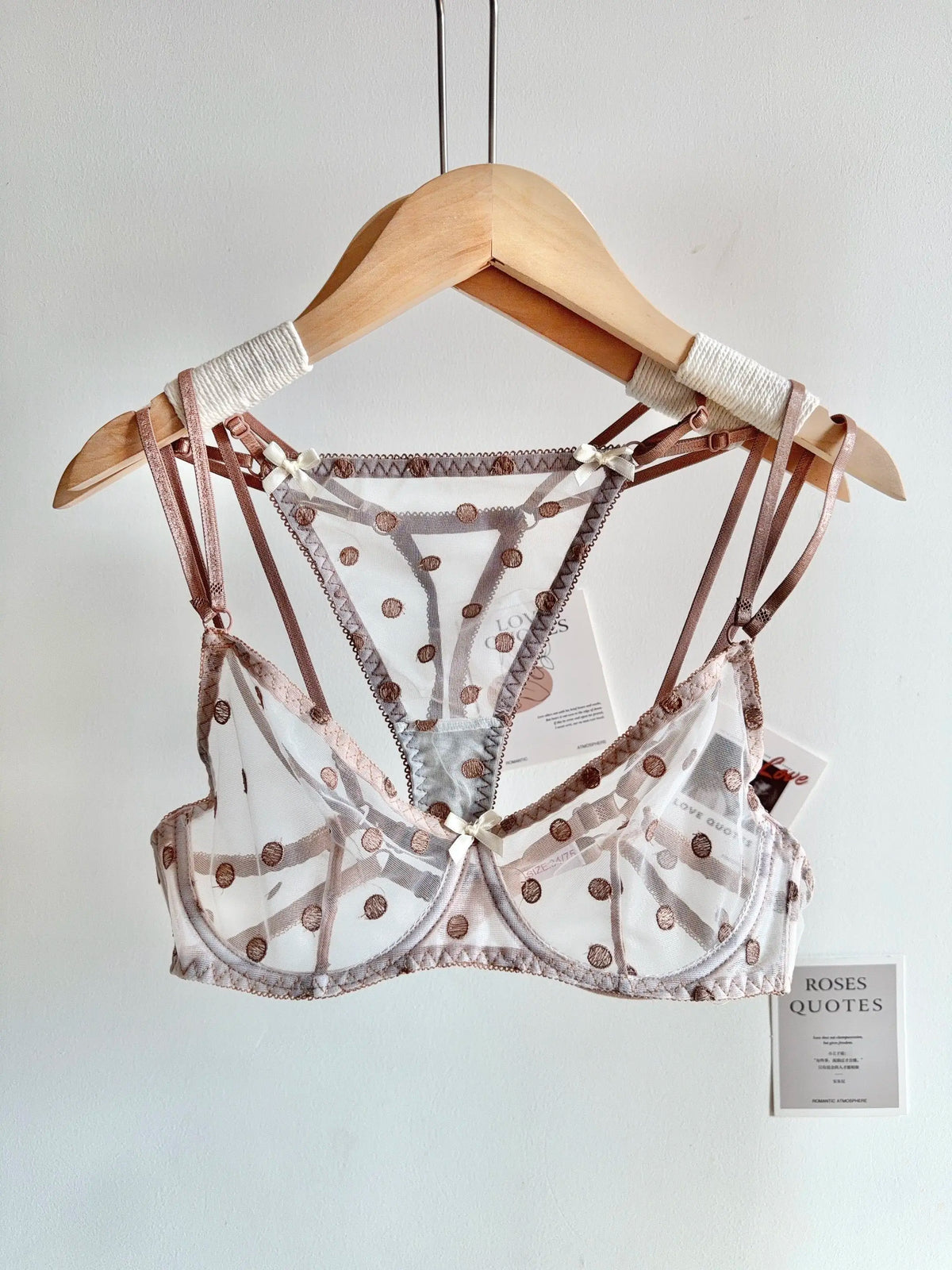 Affordable French Lace Lingerie Set | Sexy Mesh Push Up Bra for Big Bust, Ultra Thin Slimming Anti Sag Women's Bra Set MOYISU AB