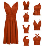 Women's Sexy V Neck Evening Dress Tie Up Multiple Ways To Wear Cocktail Dress Convertible Wrap Infinity Short Bridesmaid Dresses