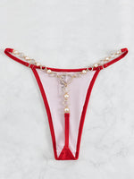 DEKA Diamond Bikini Set Crystal Necklace Halter Red Swimsuit Women Sequins Bathing Suit Stones Swimwear Glitter Push Up Monokini