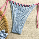 Sexy Micro Bikini 2025 Women Beige Brown Pink Weave Bandage Cross Crochet Swimsuit Brazilian Beach Bathing Suit Thong Swimwear