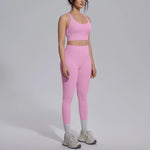 Women's Yoga Set Sports Fitness Running Beautiful Back Slim Fit Bra Hip-lifting High Waist Pants Workout Training Gym Suits