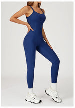 Hearuisavy Female Jumpsuit Long Elegant Sports Bodysuit Woman Gym Clothes Strappy Fitness Overalls Push Up Pilates Yoga Leotard