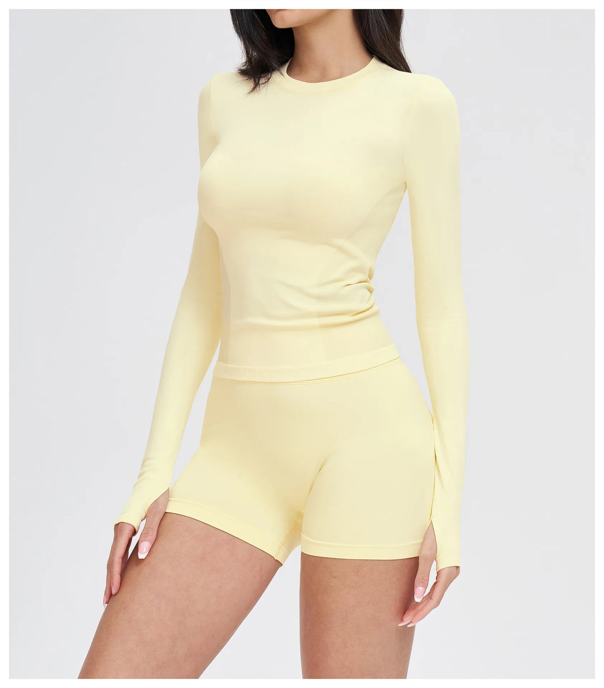 High Waist Shorts Seamless Yoga Shorts Workout Fitness Lift Peach Butt Fitness Tight Gym Running Body Shaper Pants Ribbed Shorts