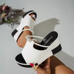 Summer Women's Slippers Thick Bottom Wedge Flip Flops Ladies High Heeled Casual Sandals