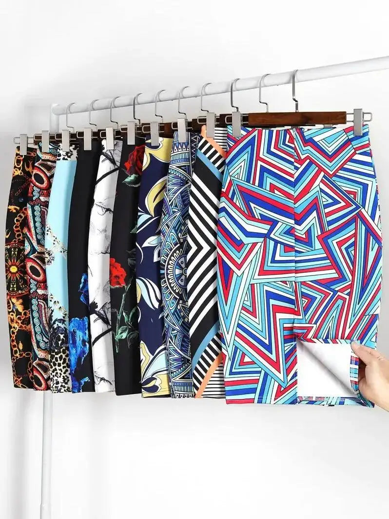 Spring Summer Women Y2K High Waist Midi Pencil Chiffon Skirts Slim Bodycon Vintage Hip Raise Korean Fashion Clothes UOV5