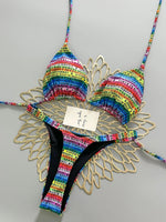 Letters Print Colorful Micro Mini Thong Bikini 2026 Women Swimwear Female Swimsuit Two-pieces Bikini Set Bathing Suit Swim Lady