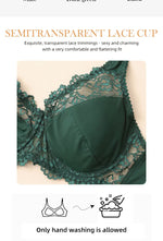 Elegant Womens Lace Bra Hollow Out Design Underwire Support Sexy Lingerie BH Tops UnderwearPlus Size A B C D E Cup