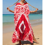 2026 New Colorful Kaftan Tunic Beach Dress Beach Wear Beachwear Beach Cover Up Cover-upsLoose Maxi Dress Female Women V4428