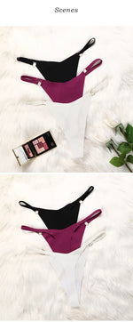 Iron Ring Ice Silk Sexy Women G String Briefs Panties Girls Underwear Thong Underpants Seamless Lingerie Plus Size S-XL