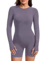 NCLAGEN Impact Long Sleeve One Piece Gym Clothes Women Yoga Playsuit Fitness Workout Jumpsuit Backless Set Siamese Sportswear