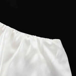 Elegant Female Casual Satin Mini Skirt Women Korean Fashion High Waist A-line Vintage White Balloon Skirt Sweet Women NTJ8