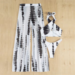 Halter Printed With Beach Pants Bikini Women Swimwear Female Swimsuit Three-pieces Bikini set Bather Bathing Suit Swim V3542