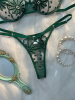 Ladies Youthful Daisy Summer Underwear Semi-Transparent Embroidered Cute Sweet Adjustable Style Women's Lingerie
