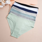 7Pcs/Set Women's Seamless Cotton Briefs Women Panties Solid Color Breathable Underwear Female Low Waist Soft Lingerie S-XXL
