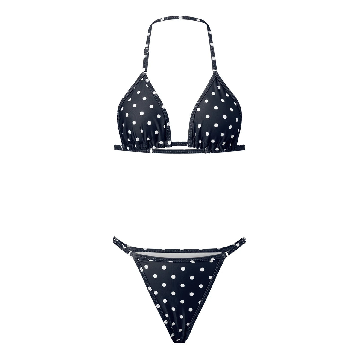 2026 New Women 2 Piece Bikini Set Halter Bra Tops and Thongs Swimsuits Casual Sexy Bathing Suits for Beach Pool