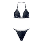 2026 New Women 2 Piece Bikini Set Halter Bra Tops and Thongs Swimsuits Casual Sexy Bathing Suits for Beach Pool
