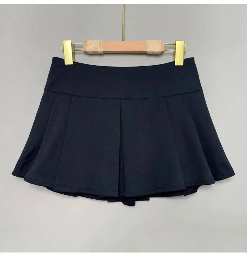 WOMENGAGA Korea Style Sexy Slim High Waist Strap A-line Half Length Skirt Fashion Women Skorts JK Sweet 2023 NewOW3W