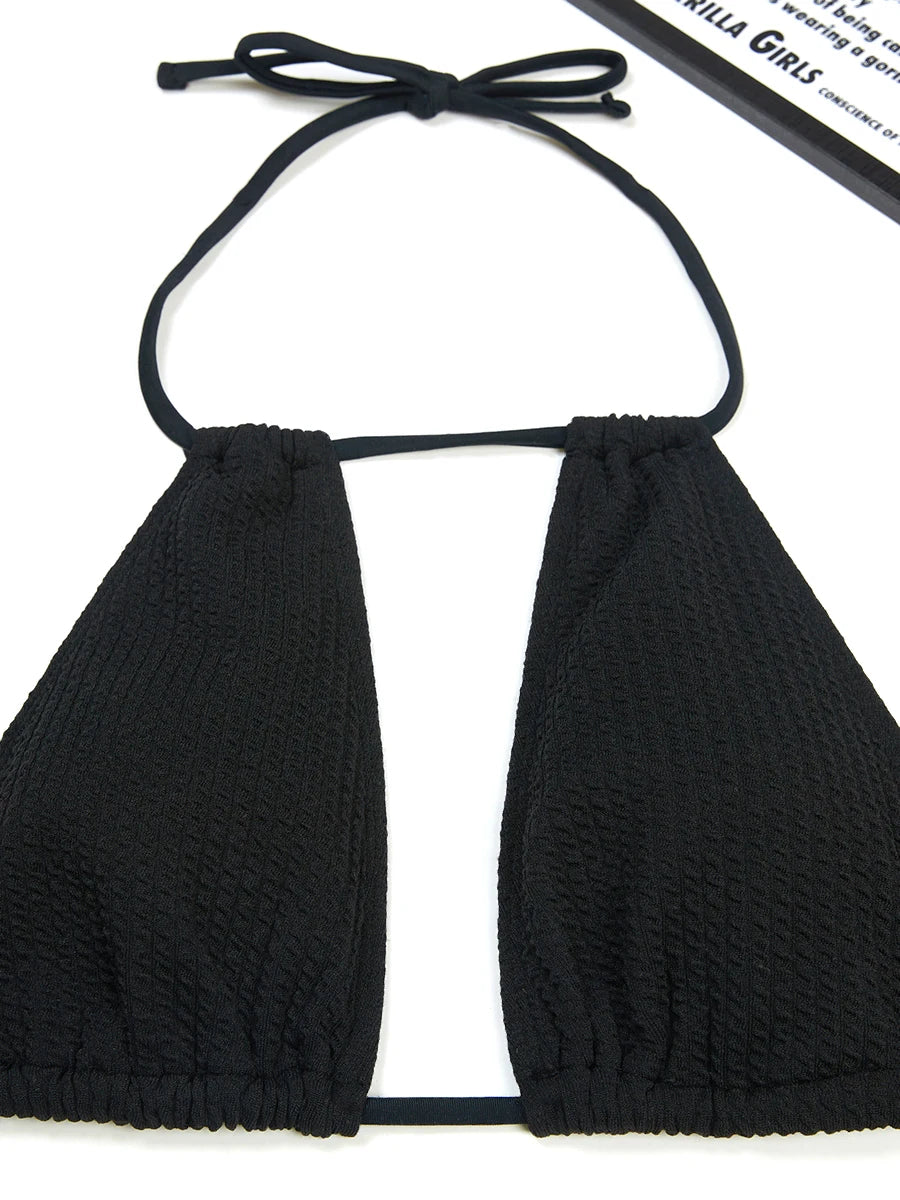2026 Halter String Bikini Solid Hollow Swimwear Female Sexy Swimsuit Women Bathers Bathing Swimming Swim Suit Beachwear