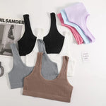 Seamless Push-Up Bras For Women Wireless Sports Brassiere Rib Bralette Unlined Underwear Female Crop Top Sexy Lingerie M-XL