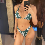S - XL Sexy Floral Printed Brazilian Bikini Women Swimwear Female Swimsuit Two-pieces Bikini Set Bather Bathing Suit Swim V6475