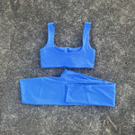 Solid Color Soft Women Gym Yoga Set Sexy Back Hollow Out Gym Bra+High Waist Sport Yoga Leggings 2pc Tight Sportwear Workout Wear