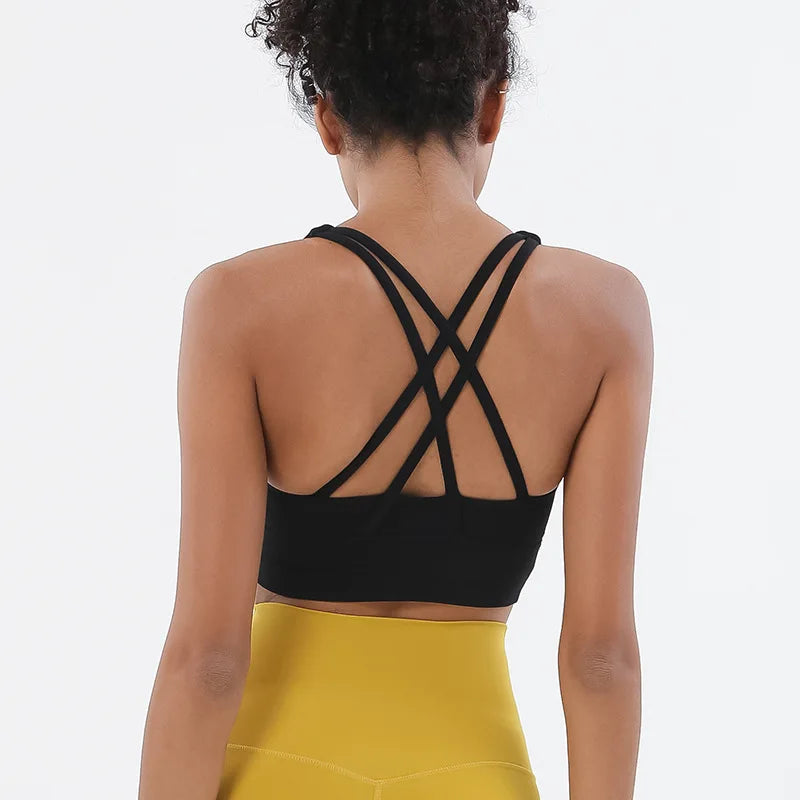 Women Fitness Yoga Bras Race Back Sports Bras Nylon Top Women Bra Sexy Breathable Underwear For Women Gym