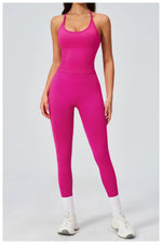 Summer Seamless Yoga Sets Women Outdoor Slimming Sports Tank Top High Waist Hip Lifting Leggings Gym Fitness Suits Tracksuit