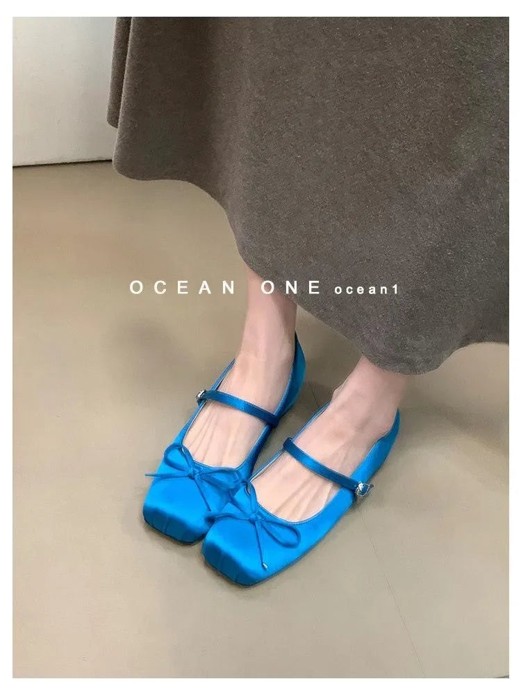 New Ballet Flats Women Bowknot Loafers Ladies Shallow Daily Shoes Comfort Woman Flattie Slip on Shoes