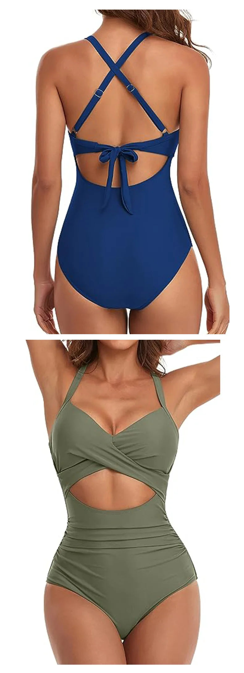 Leopard One Piece Swimsuit 2024 New Halter Push Up Swimwear Women Swimsuit Bathing Suit Beachwear Monokini Female Swimming Suits