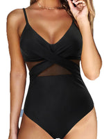 S - XXL Sexy Mesh See Through Women Swimwear One Piece Swimsuit Women's Swimwear Ruched Push Up Bathing Suit Swim Beach Wear
