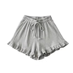 New Women's Sleeping Pants Casual Shorts Waffle Style Morning Running Sports Pants Fashionable and Trendy Lace Hot Pants Y2K