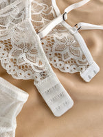 Summer French Lace Bralette Beachwear Small Bust Anti-Sagging Soft Wire Light Support Gathering AU MOYISU Sexy Panty Tushy Set
