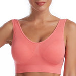 Shockproof Sports Yoga Bra for Women Removable Breast Pad S-7XL Sexy Elastic Back Cotton Sleep Bra Comfortable Sleepwear Top
