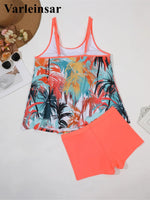 0XL - 4XL New Printed Bikini Plus Size Large Size Swimwear Women Swimsuit Female Two-Pieces Bikini Set Bather Bathing Suit V5901